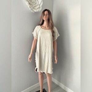 Umgee Cream and Leopard Print Dress